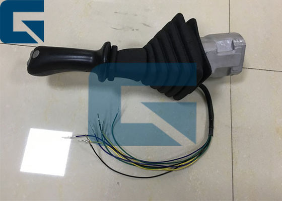 Durable Excavator Accessories Joystick / Manipulation Handle Control Assy With 4 Buttons