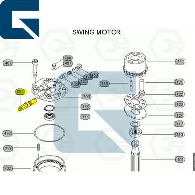 V8802154075 Relief Valve V8802154075 For R290 Excavator