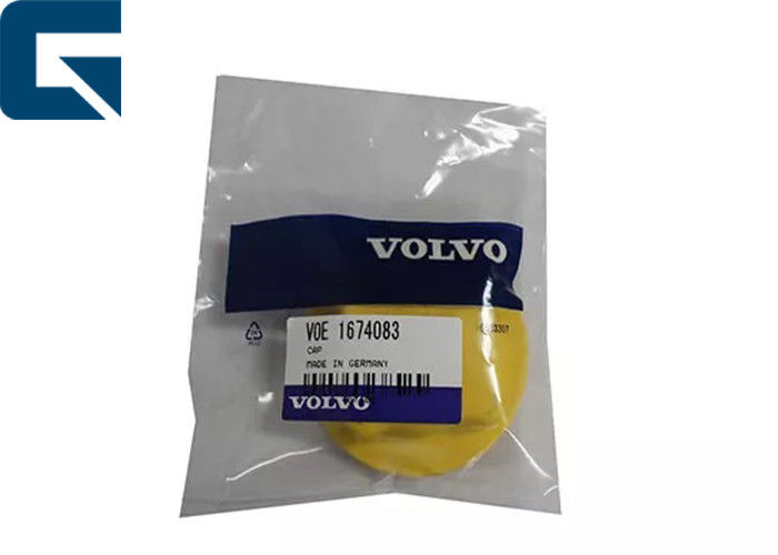 Yellow Volvo Radiator Cap Replacement , Water Tank Cap Excavator Spares 1674083